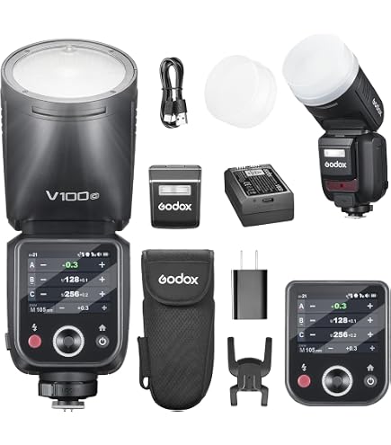 Amazon.com : GODOX V100S U Flash V100-S USA 100w Round Head